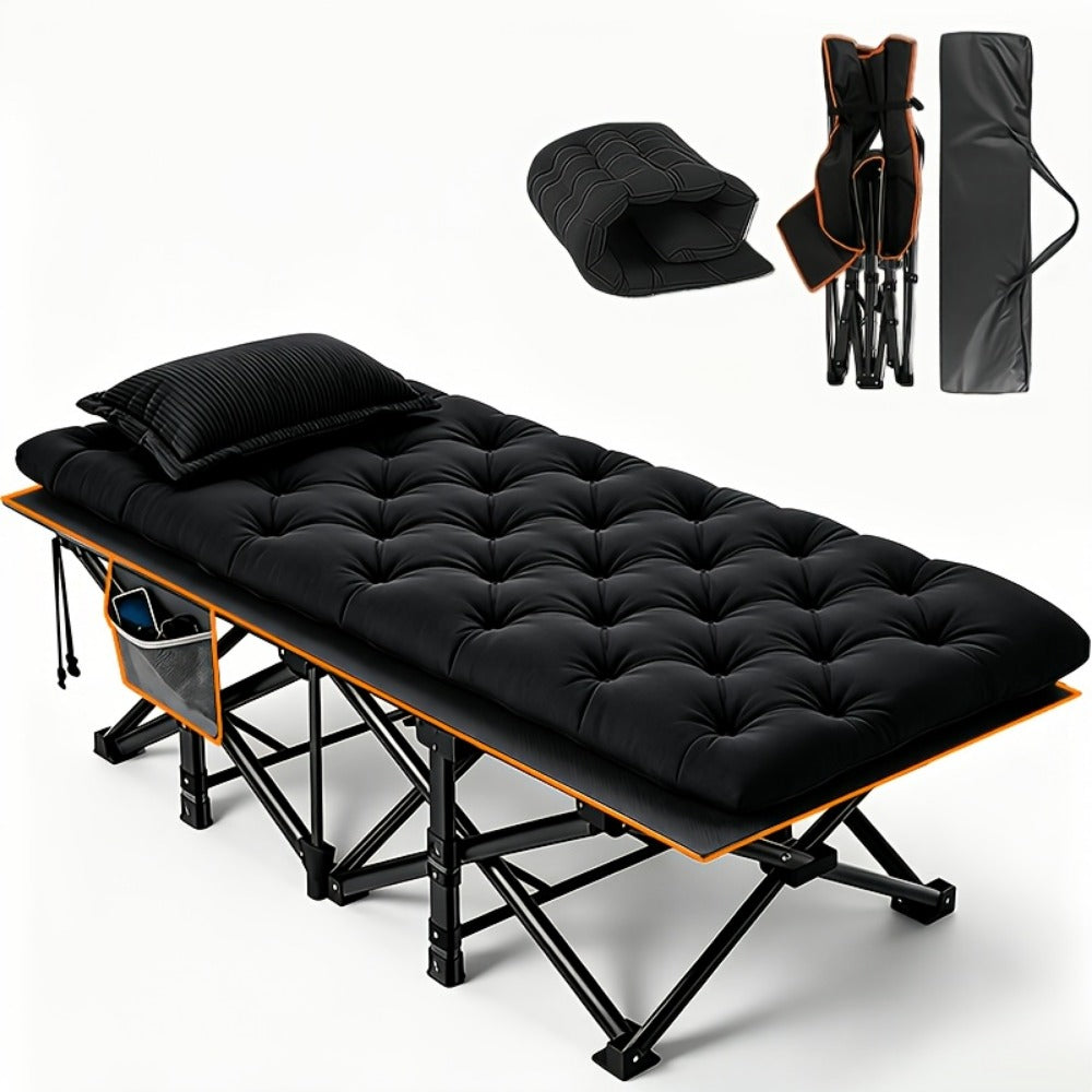 75-Inch Oversized Folding Bed with Tool-Free Assembly for Bedroom Comfort and Support