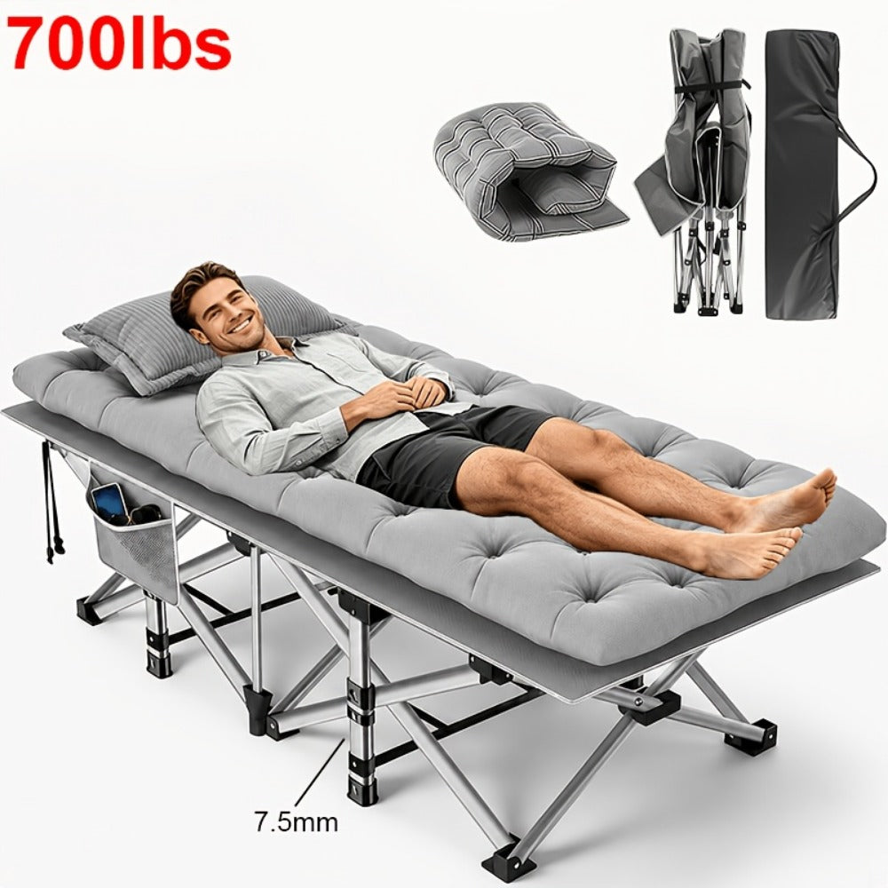 75-Inch Oversized Folding Bed with Tool-Free Assembly for Bedroom Comfort and Support