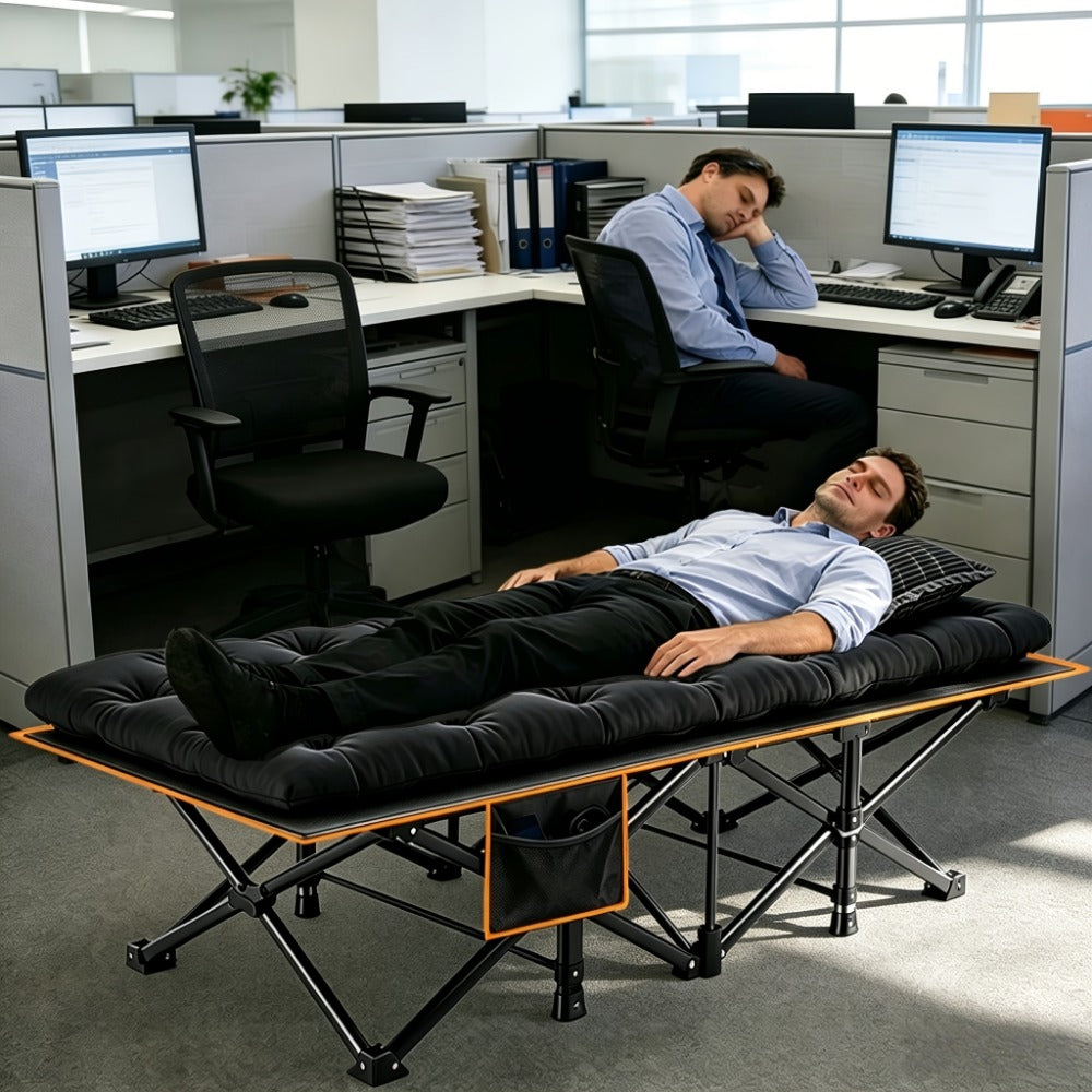 75-Inch Oversized Folding Bed with Tool-Free Assembly for Bedroom Comfort and Support