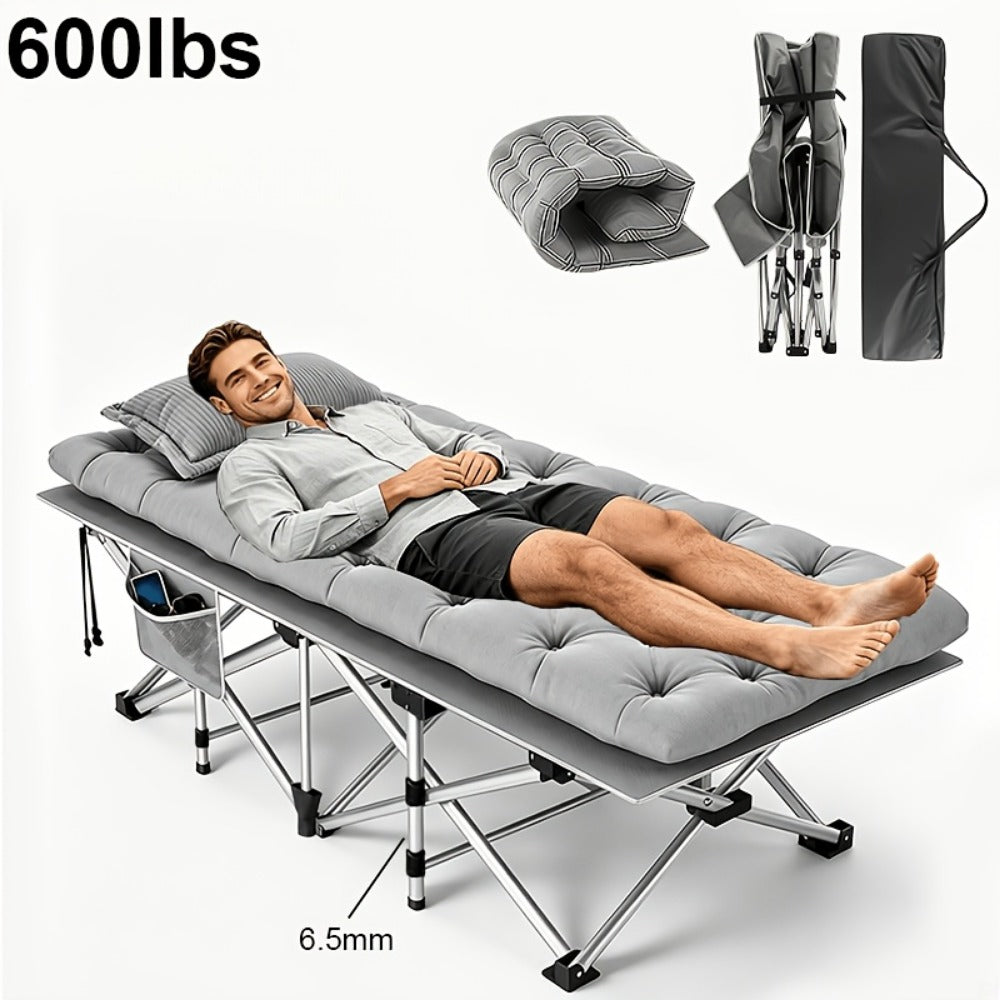75-Inch Oversized Folding Bed with Tool-Free Assembly for Bedroom Comfort and Support