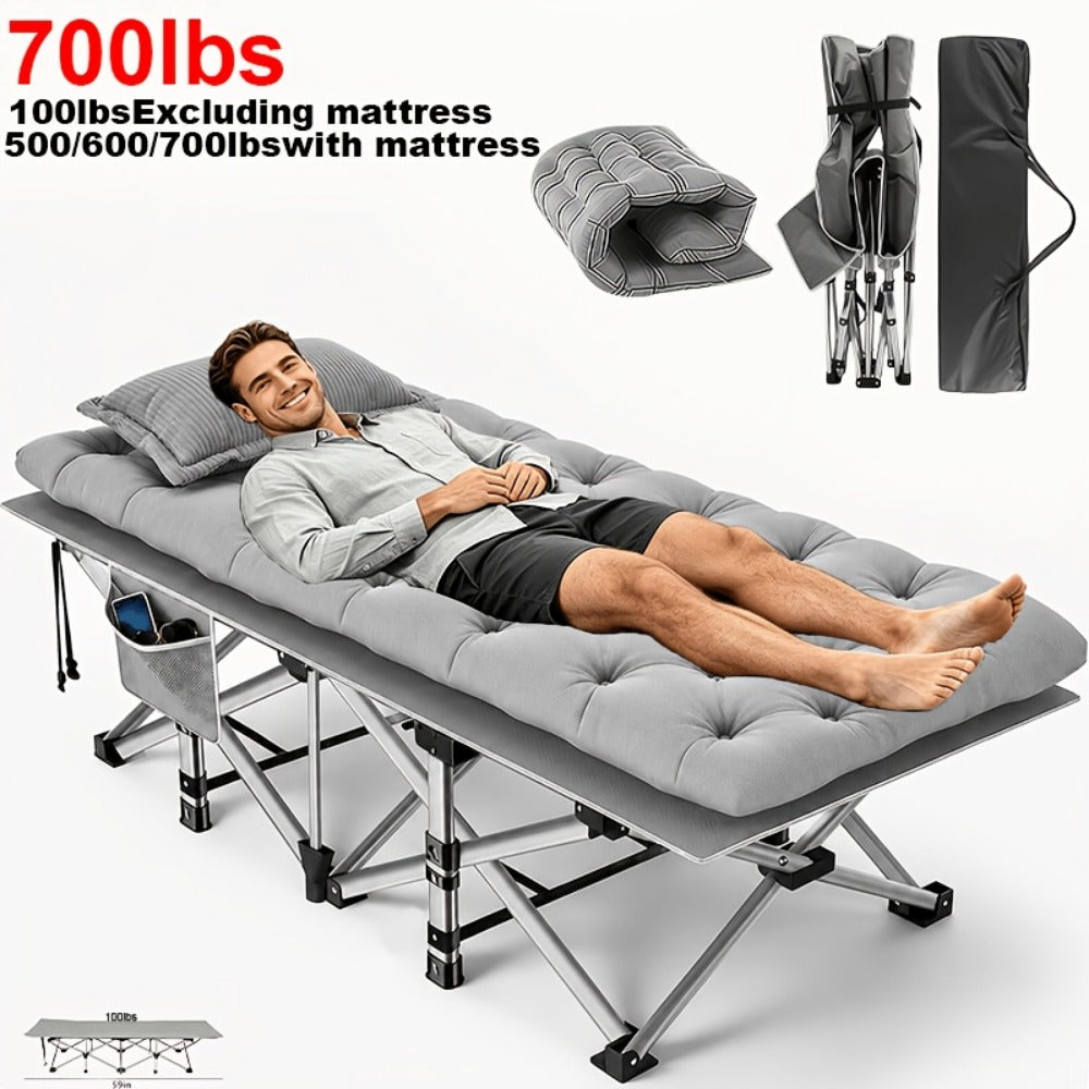 75-Inch Oversized Folding Bed with Tool-Free Assembly for Bedroom Comfort and Support