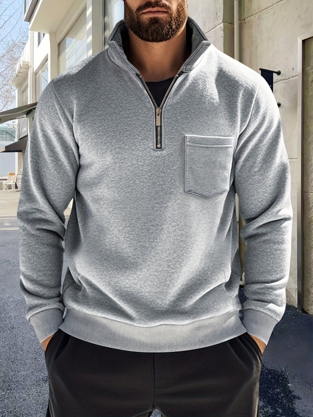 Oscar | Eleganter Half-Zip-Pullover