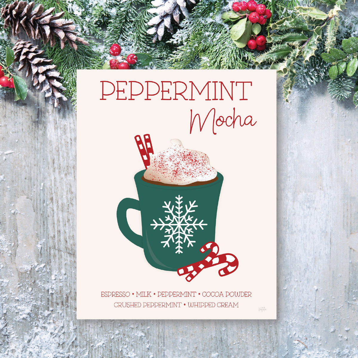 Peppermint Wishes Gallery-Wrapped Canvas Wall Art