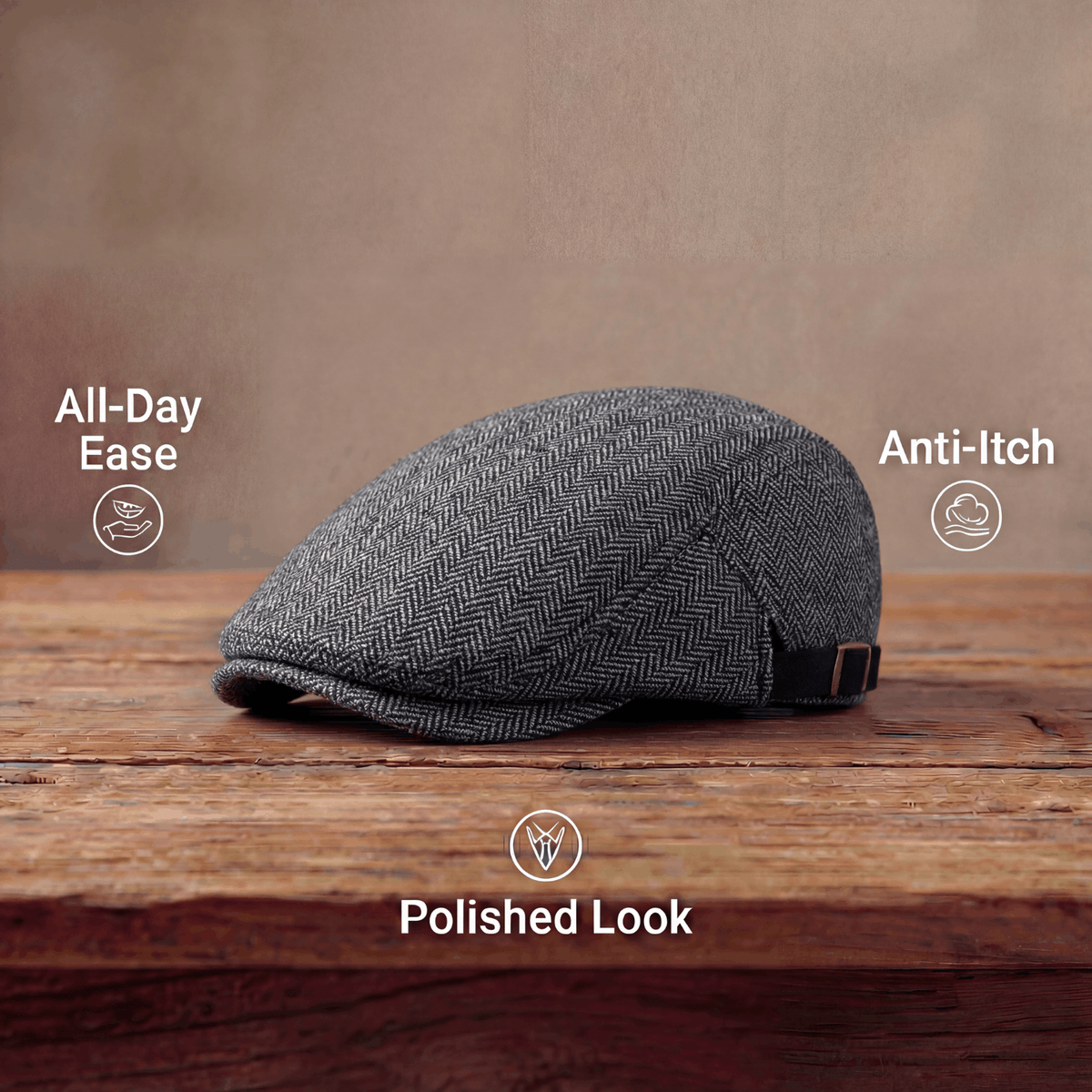 Zandro | Classic Textured Flat Cap