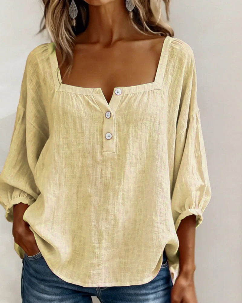 Orlinda | Stilvolle, lässige Bluse mit Puffärmeln