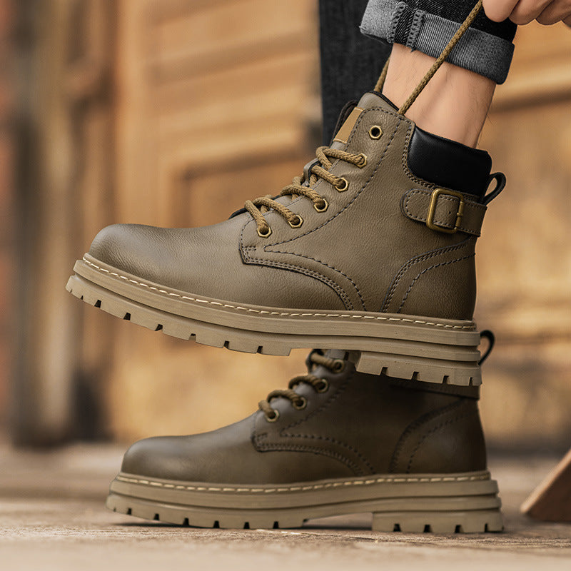 Herren Retro-High-Top-Martin-Boots – Herbstlicher Workwear-Stil