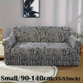 Sofa Cover Gray Printed Skirt Slipcover with Elastic Stretch Fit for 1, 2, 3 or 4-Seater Sofas