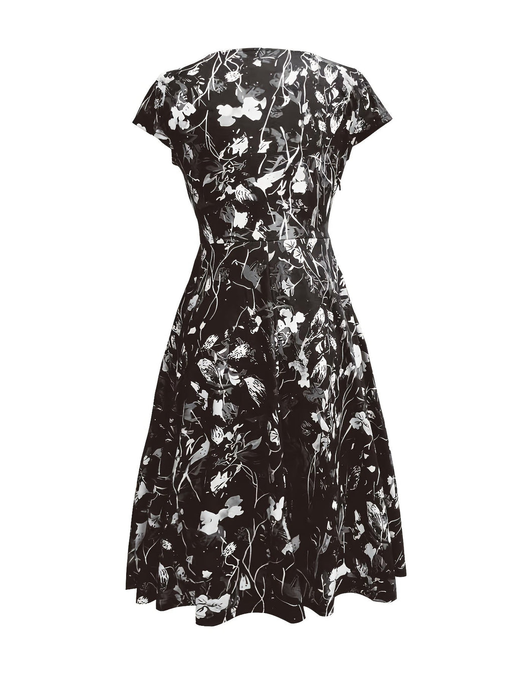 Nadine | Elegantes florales Midikleid