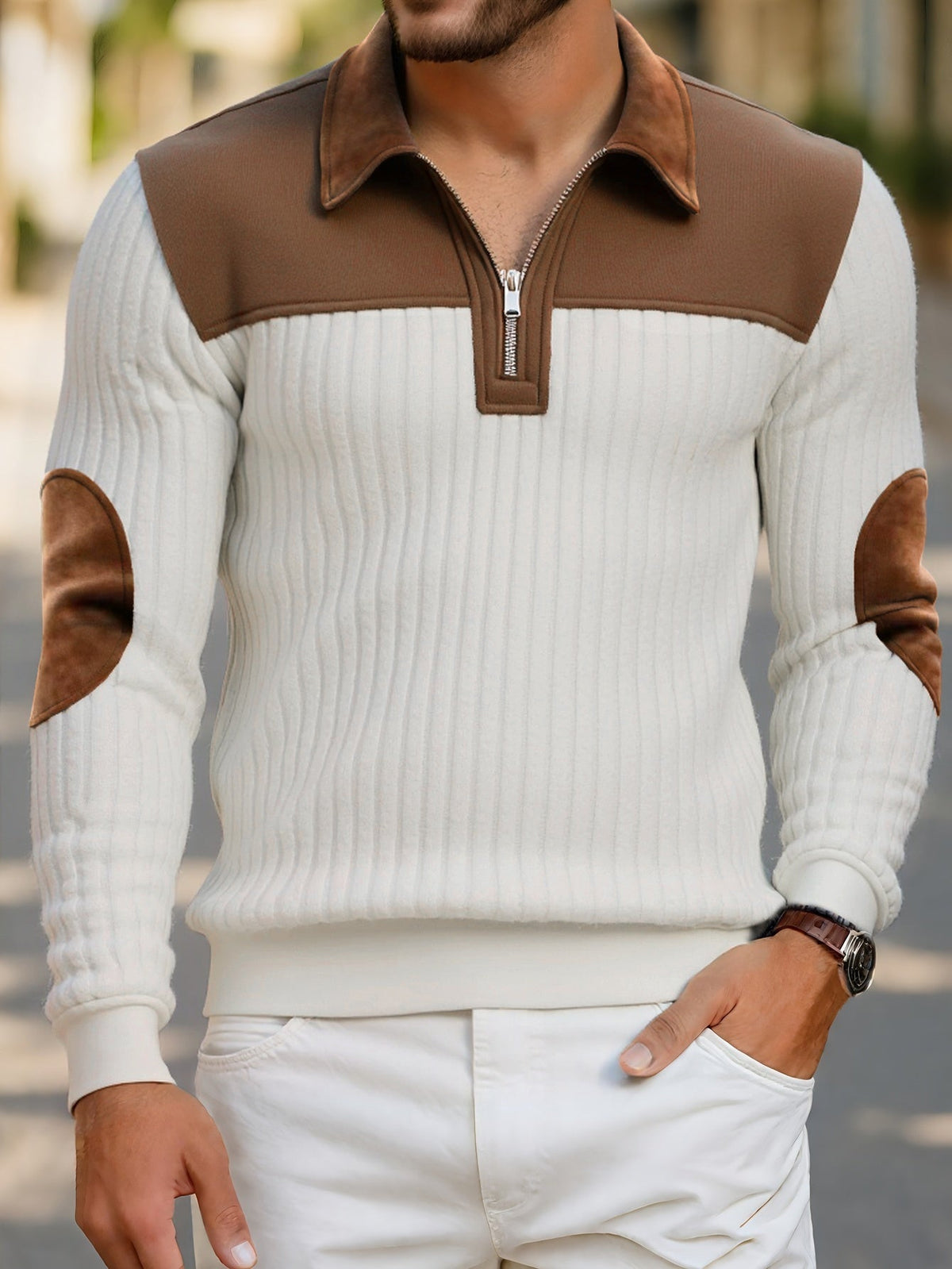Barrett | Raffinierter Pullover mit Reißverschlusskragen