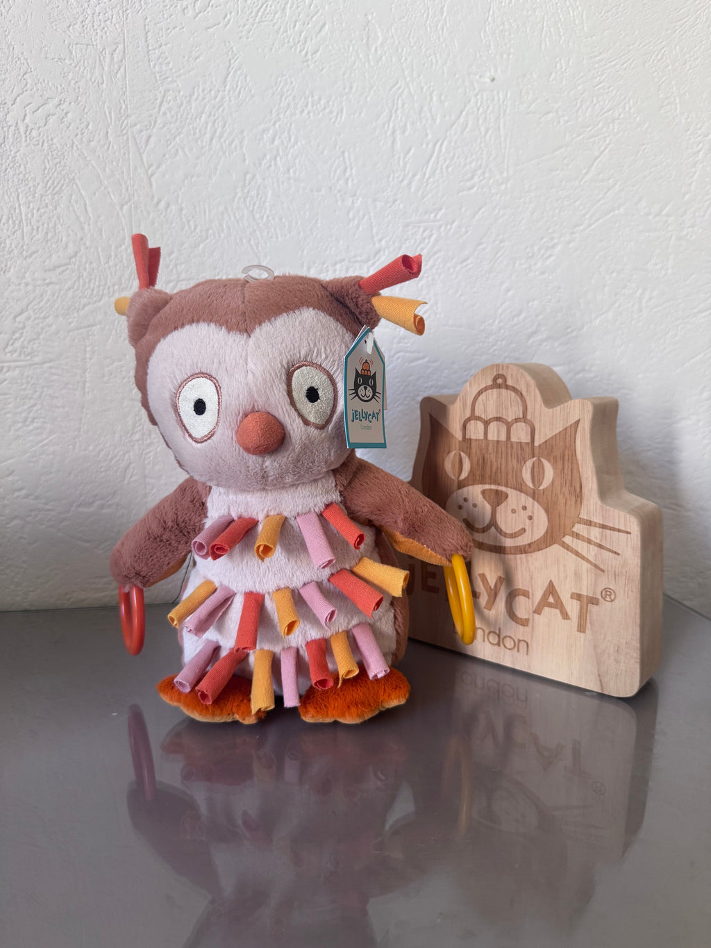 Jellycat Happihoop Owl Activity Toy
