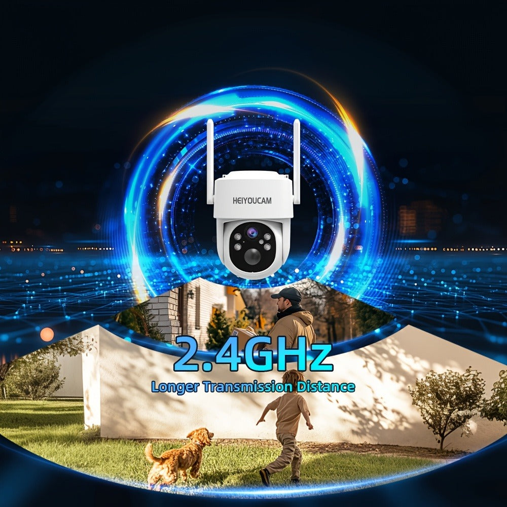Solar PTZ Security Camera Outdoor 4K Wireless – 360° Pan Tilt Zoom, PIR Motion Detection Alarm, Full Color Night Vision, Two-Way Audio, SD & Cloud Storage, Easy Install WiFi Camera