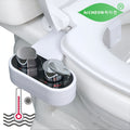 Bidet Attachment Hot and Cold Water – Dual Nozzle Non-Electric Toilet Seat Bidet, Rear & Feminine Wash, Self-Cleaning Retractable Nozzle, Adjustable Warm Water Pressure, Easy Install