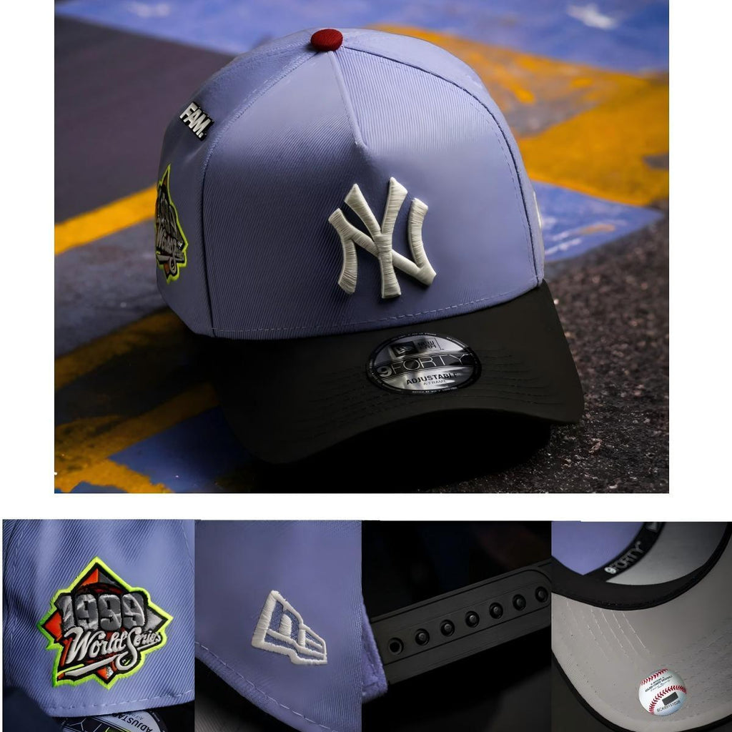 New Era 9Forty New York Yankees Cap — Lavender & Black