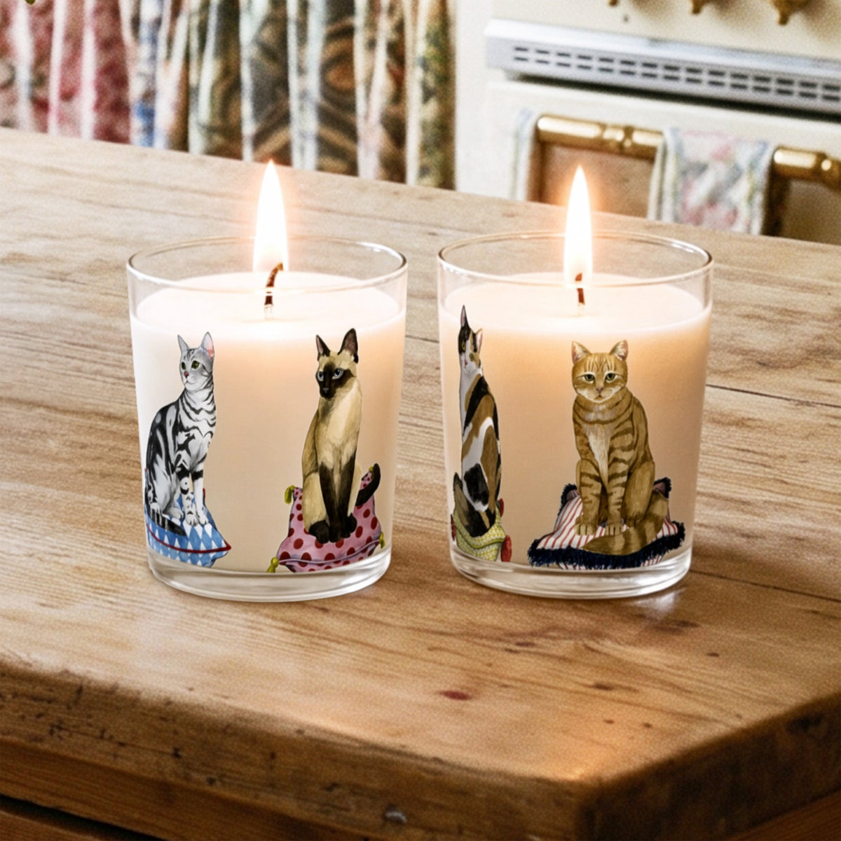 Lady Cats - Cinnamon Vanilla 9.6oz Soy Wax Candle 2 Piece Set