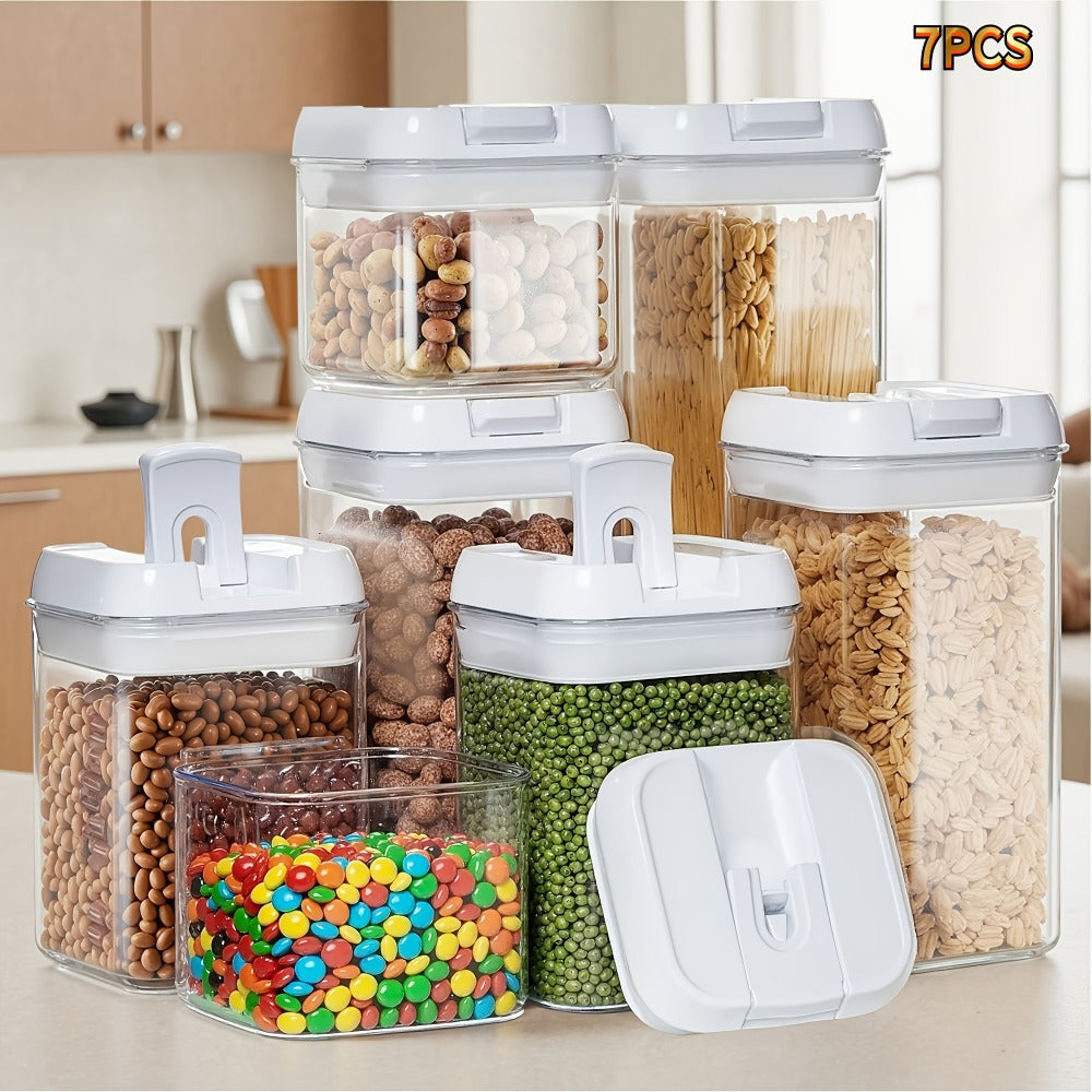 Food Storage Containers, Airtight Plastic Kitchen Organizer Set with Leak-Proof Lids for Meals and Leftovers