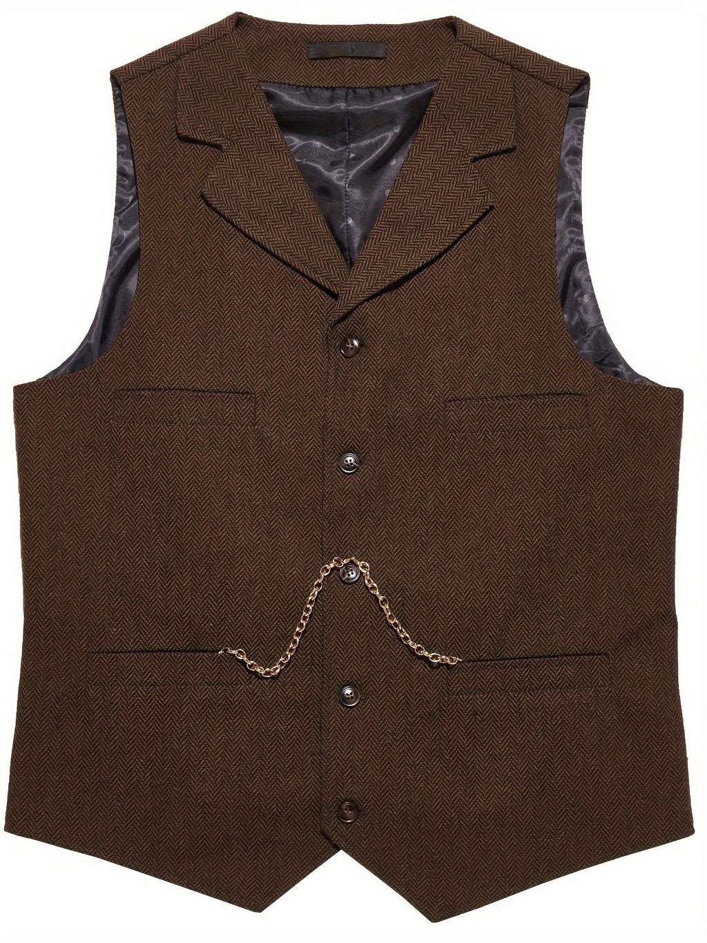 Emmett | Herringbone Tailored Waistcoat
