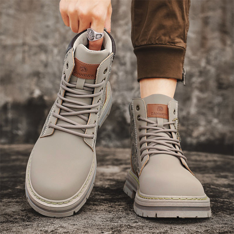 Retro High-Top-Martinsstiefel für Herren – Outdoor-Freizeitdesign mit dicker Sohle