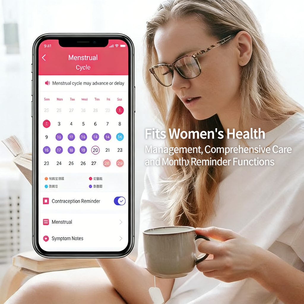 Wrongduck Anneau Intelligent Bluetooth Rétro Suivi de Santé pour Femmes