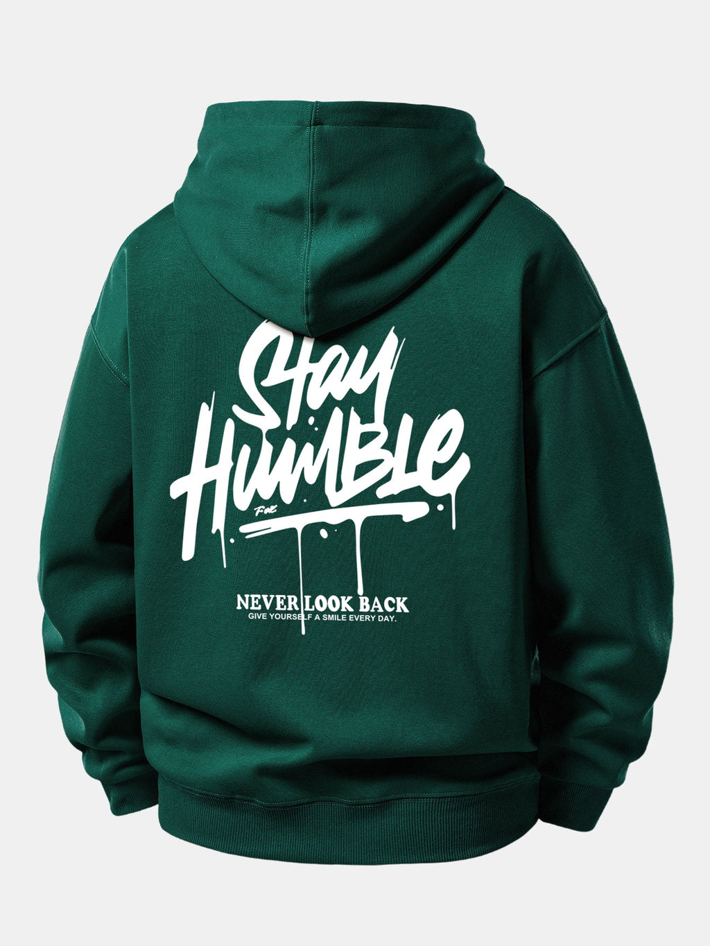 Stay Humble Print Relax Fit Hoodie