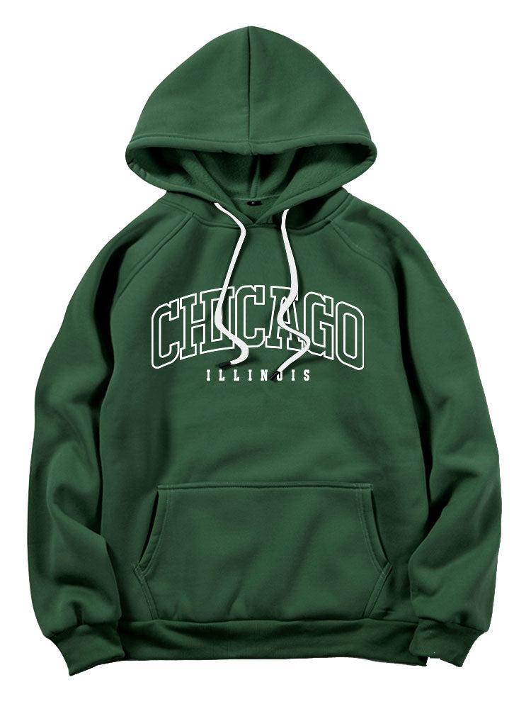 Chicago Character Print Kapuzenpullover