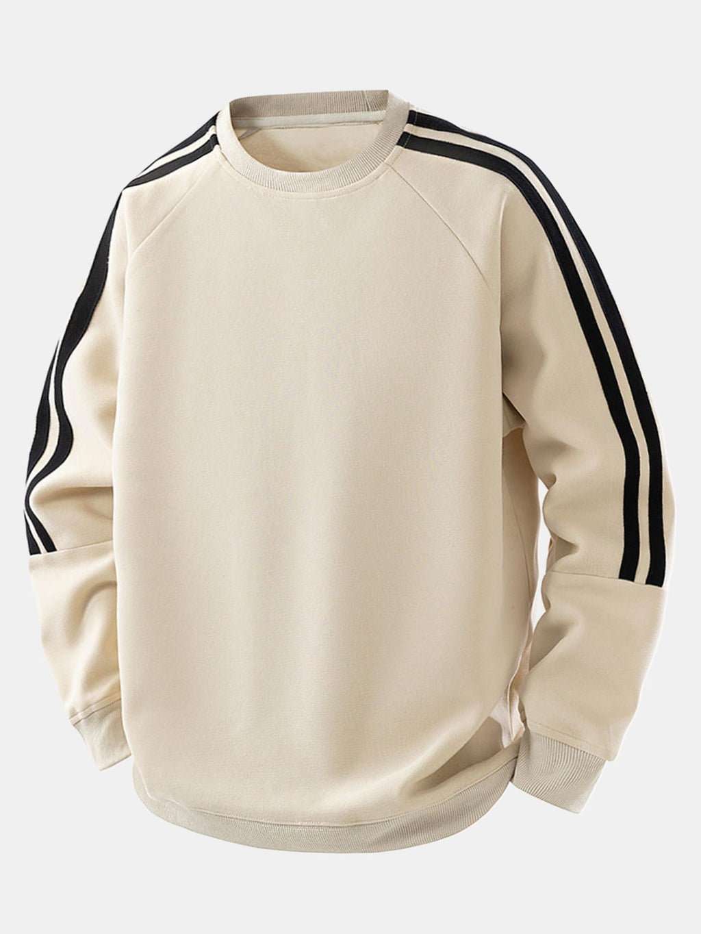 Relax Fit Vintage Stripe Raglan Crewneck Sweatshirt