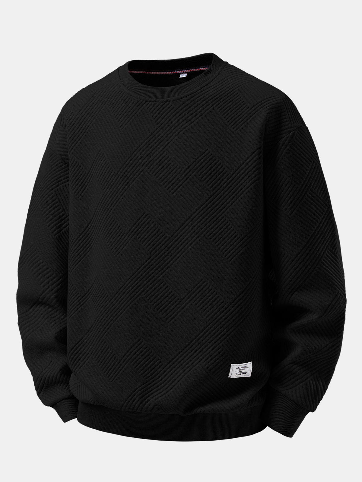 Relaxed Fit Stripe Jacquard Sweatshirt