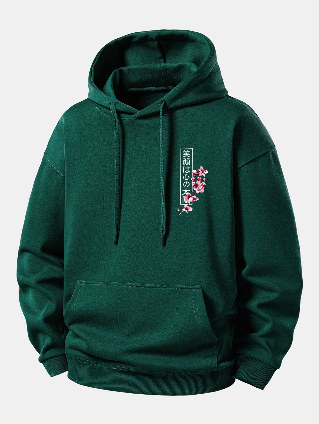 Japanese Samurai Katana Koi Fish Sakura Print Relax Fit Hoodie