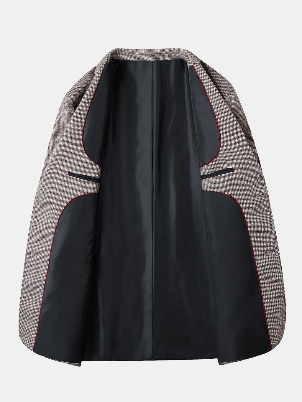 Wool Look Fine Check Blazer