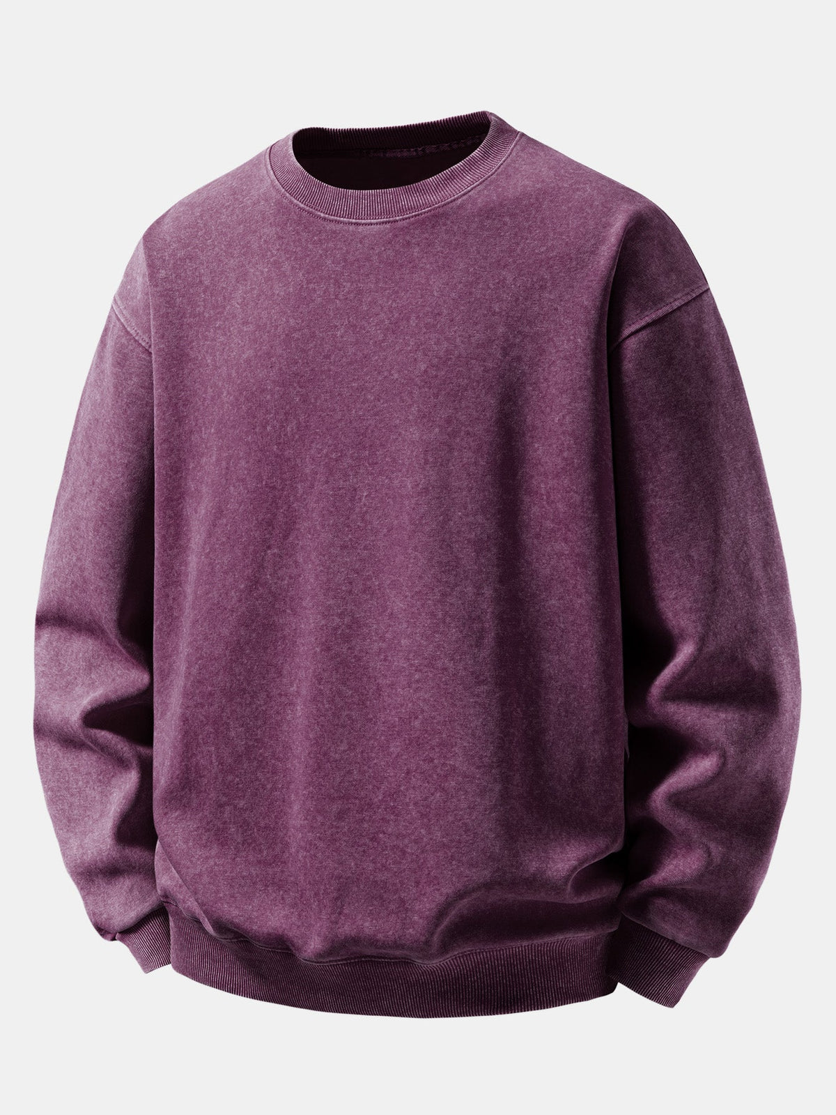 Relaxed Fit Washed Distressed Sweatshirt