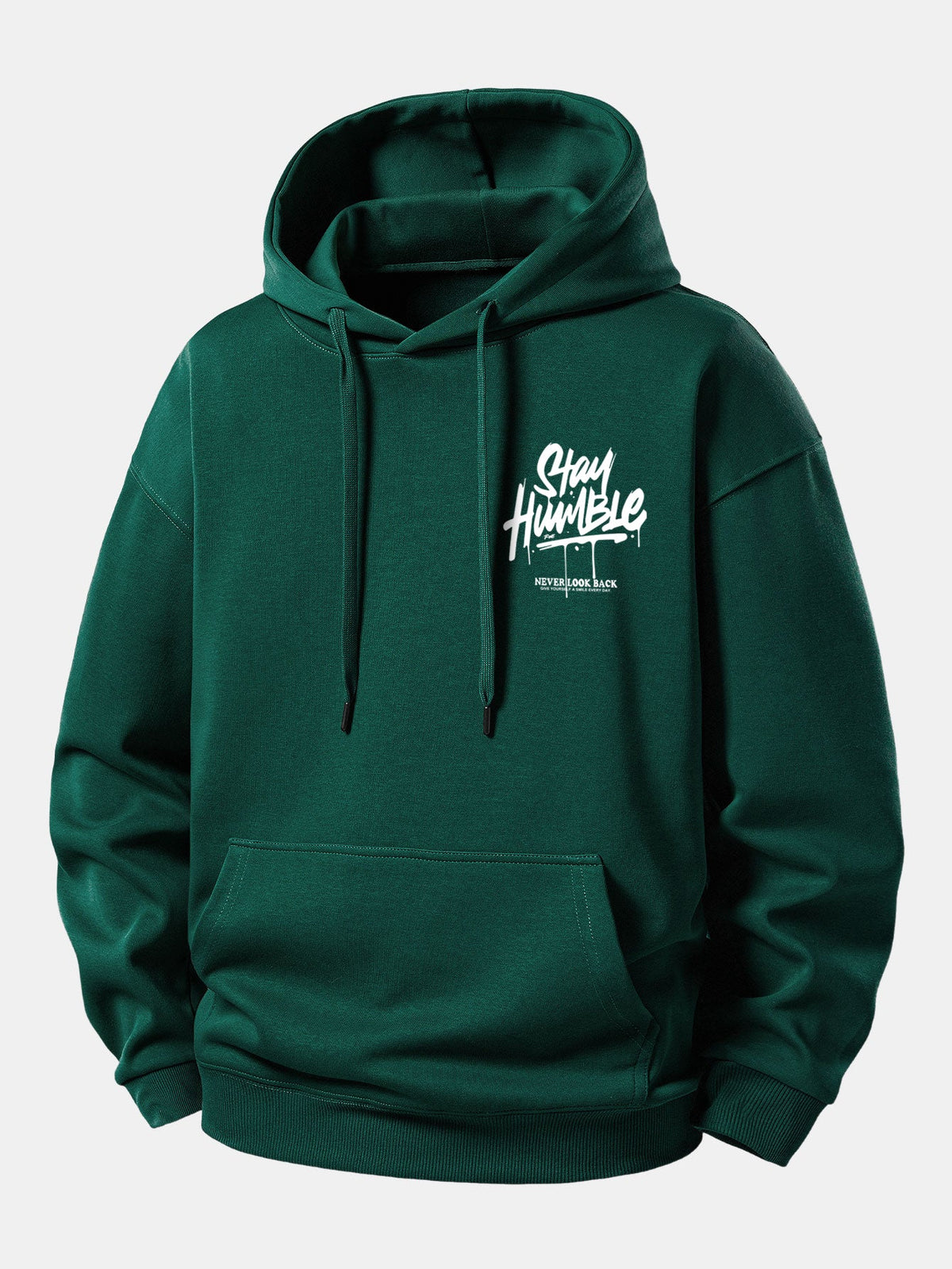 Stay Humble Print Relax Fit Hoodie
