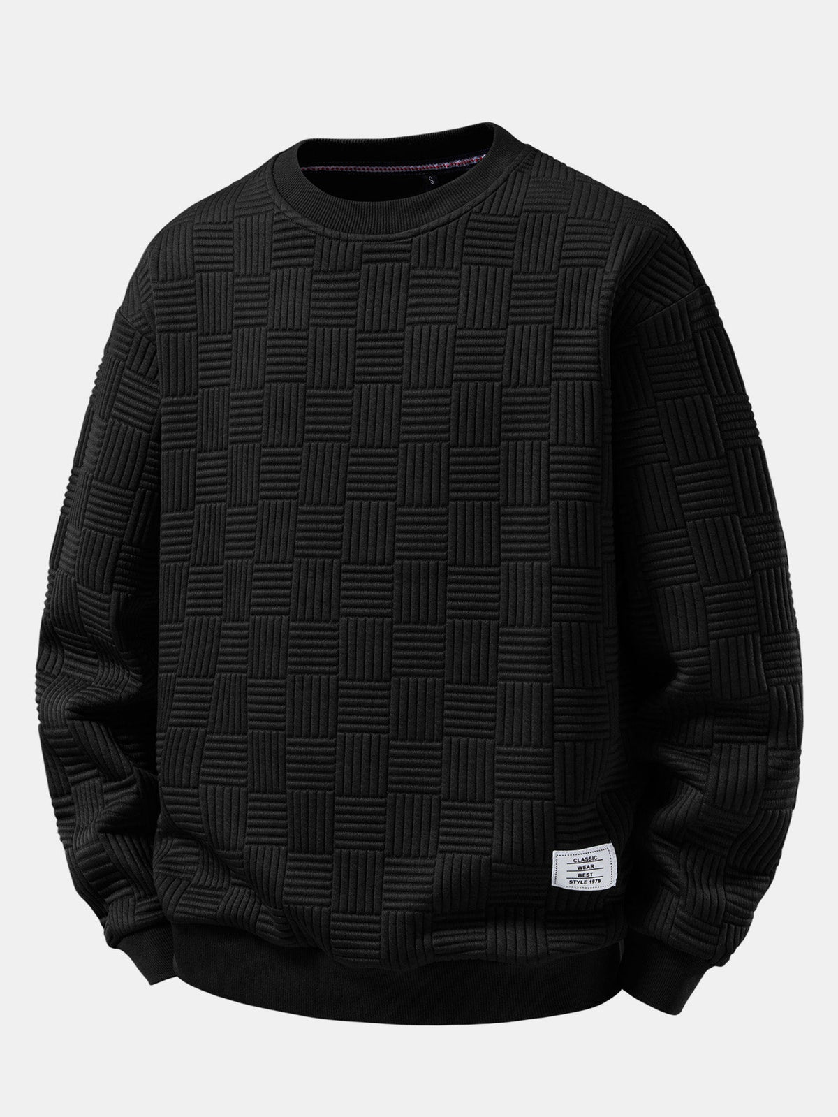 Relaxed Fit Stripe Jacquard Sweatshirt