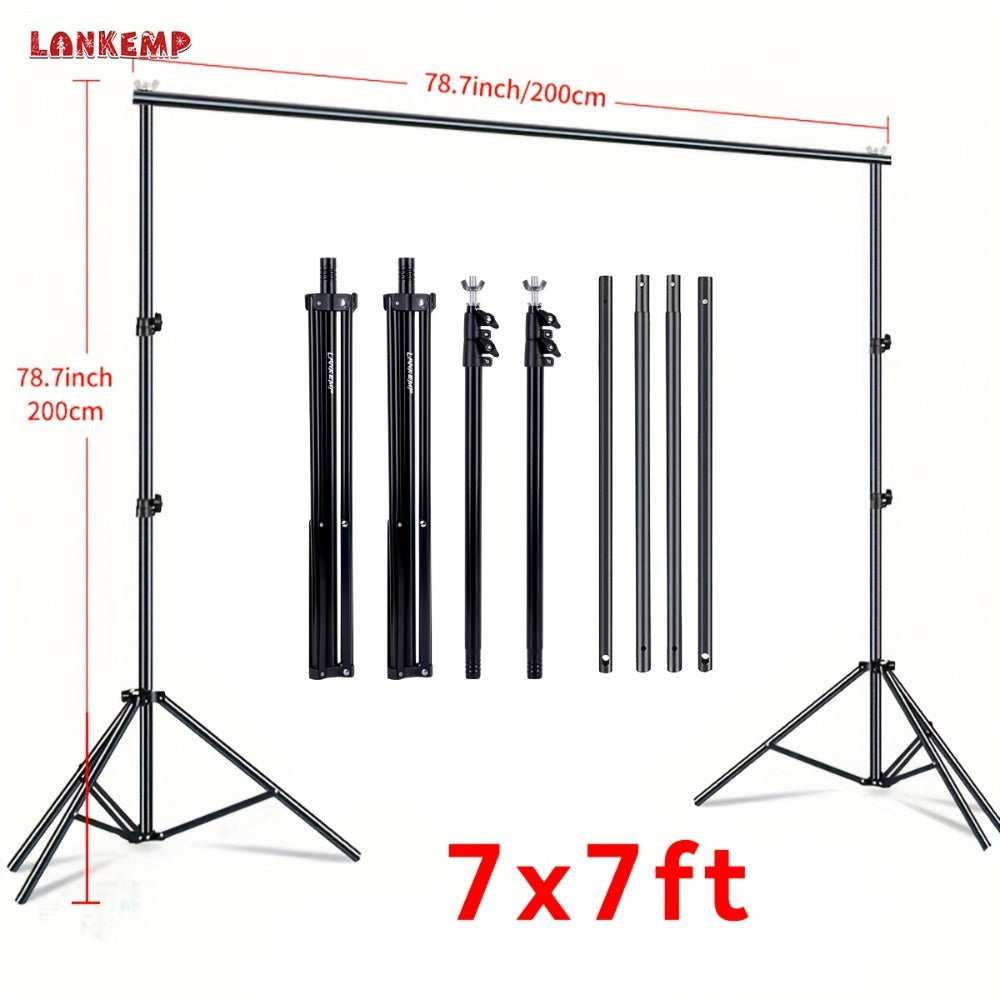 Telescoping Photography Backdrop Stand with LM-2020 and LM-2630c Size Options for 79 x 79 or 118 x 102-Inch Frames