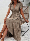 Keely | Elegantes Kurzarm-Kleid mit V-Ausschnitt