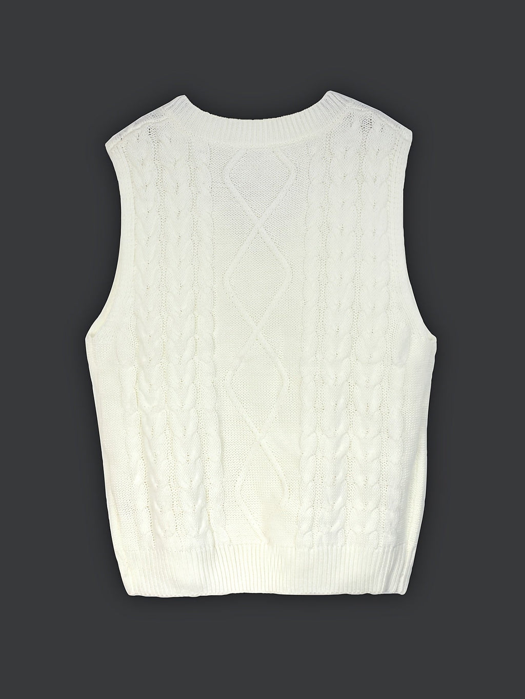 Colleen | Cable-Knit V-Neck Sweater Vest