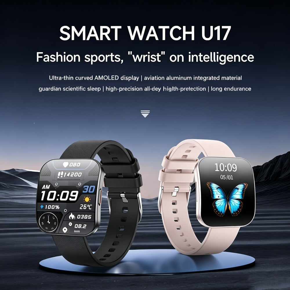 Smartwatch with 1.85-Inch Curved Touchscreen, Calling, Camera and Music Controls in Four Options