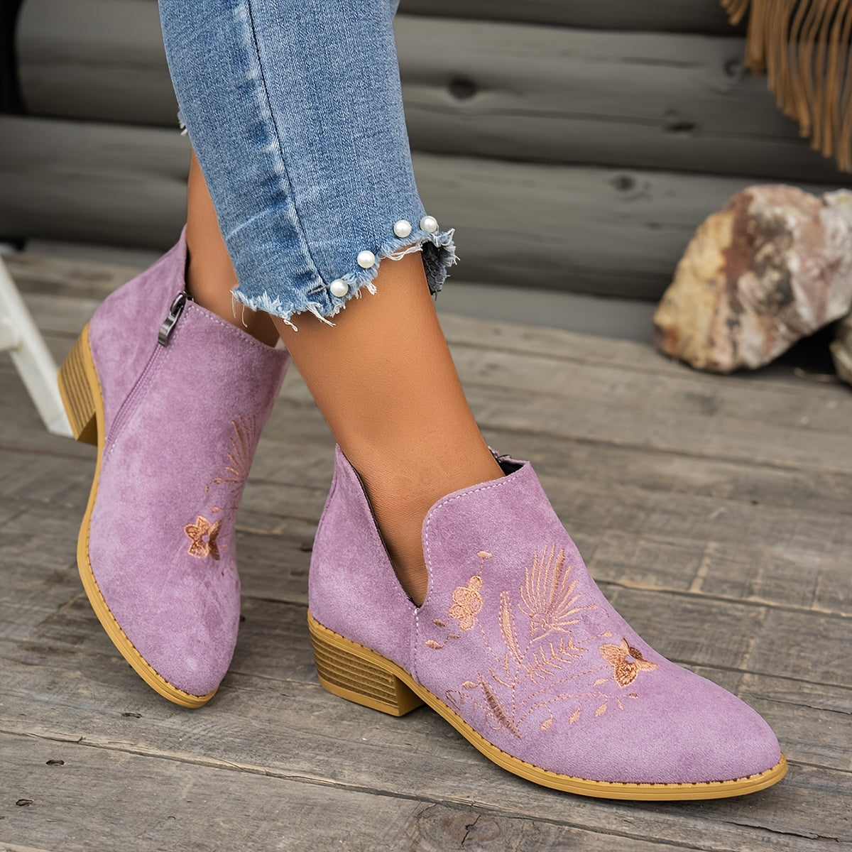 Josephine | Bestickte Stiefeletten