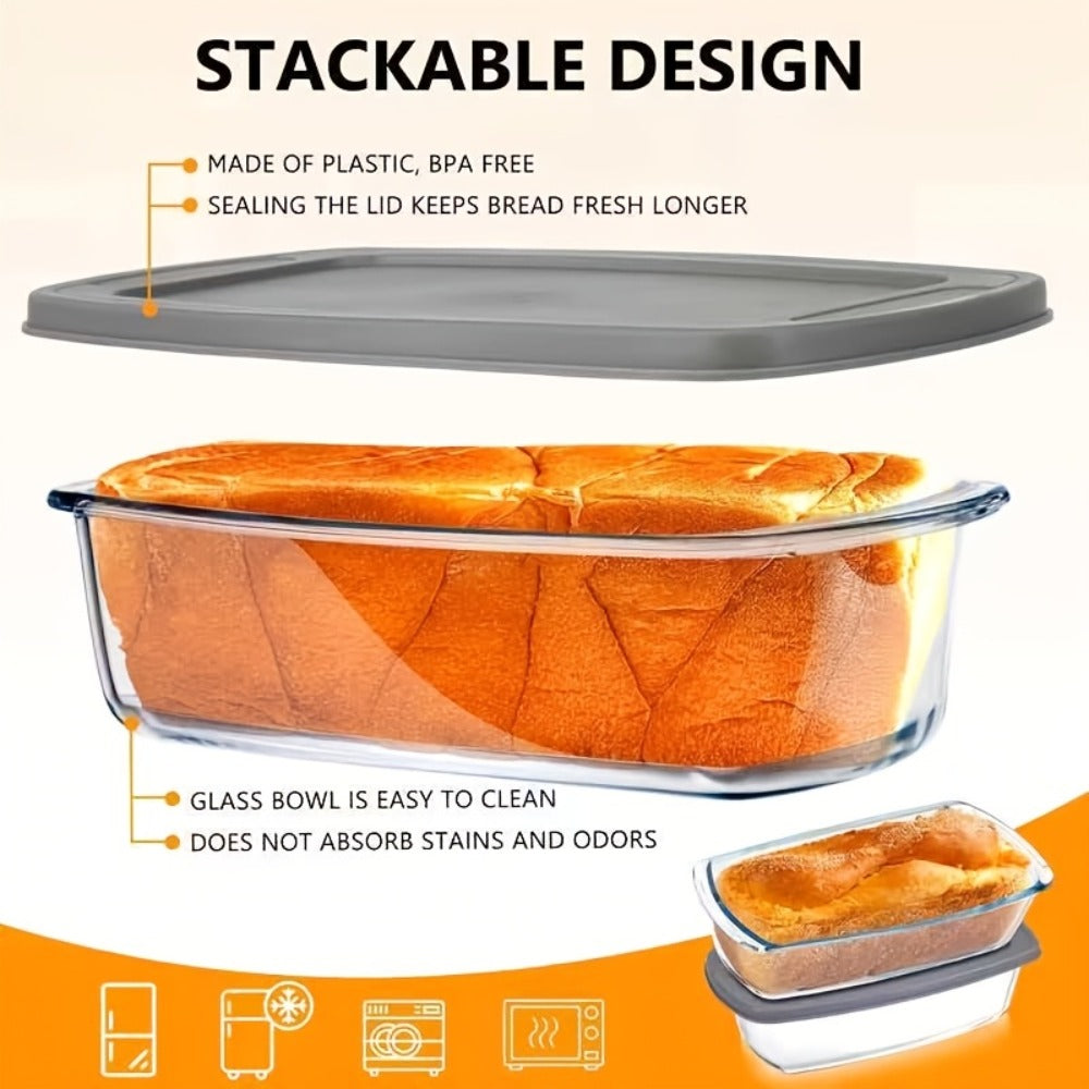 Baking Dish with Handles and Silicone Brush for Baking Bread Cakes