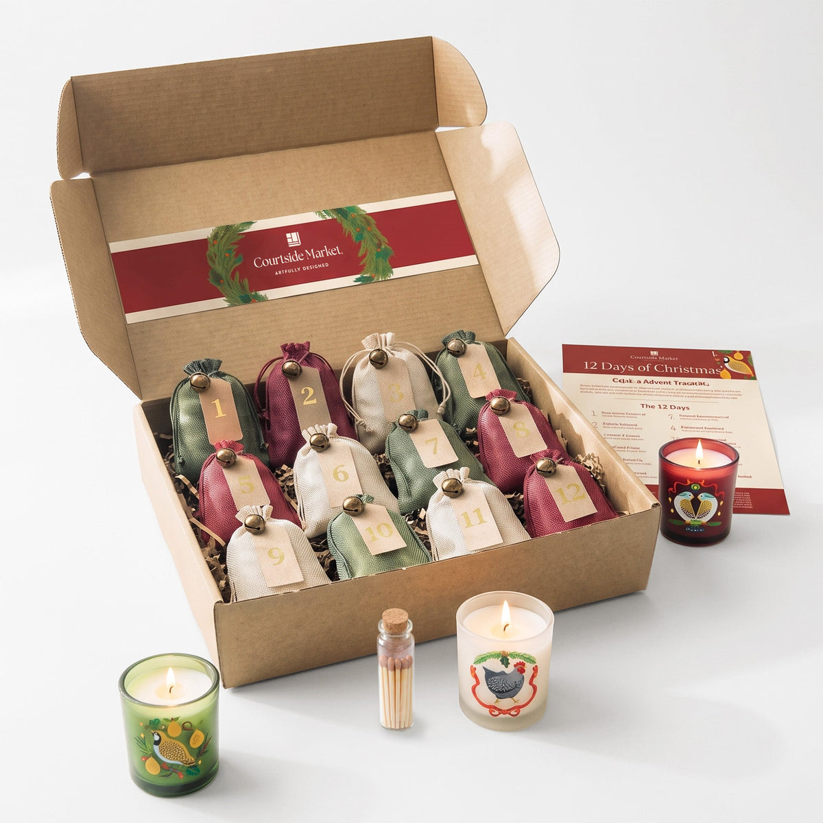 12 Days of Christmas - Candle Advent Calendar Gift Set
