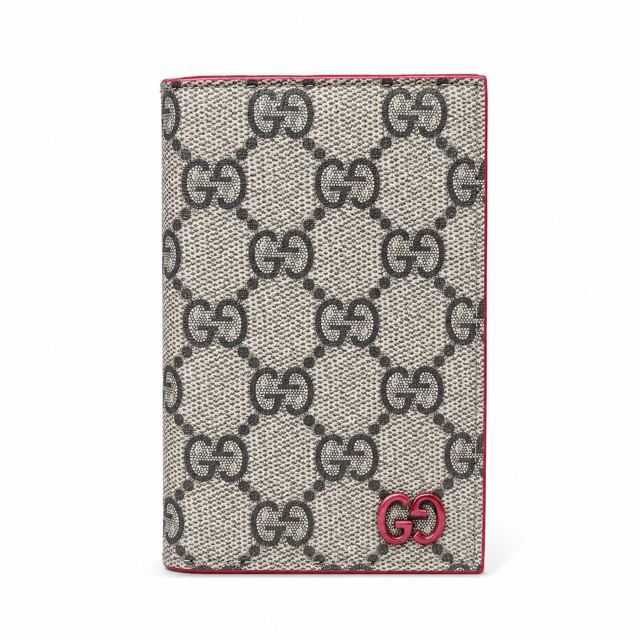 Gucci GG Supreme Card Holder Wallet – Beige Canvas Pink GG Hardware