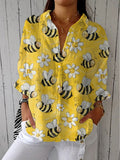 Pamela | Casual Bee Blossom Design Blouse