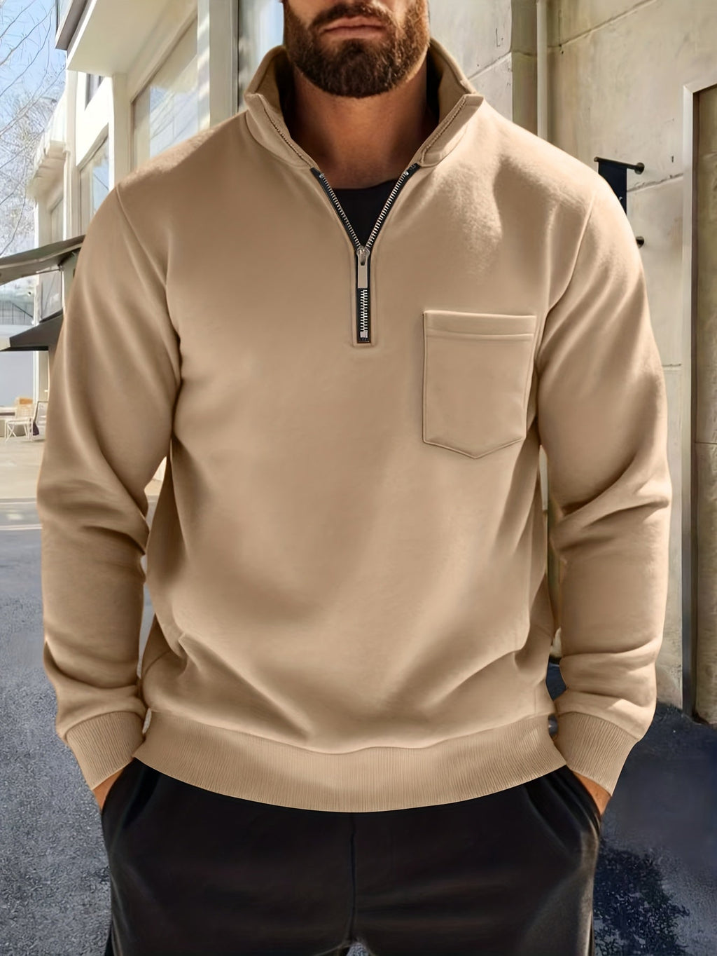 Oscar | Eleganter Half-Zip-Pullover