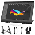Graphics Drawing Tablet 10x6 Inch with 8192 Pressure Levels, Battery-Free Stylus & ±60° Tilt, 12 Shortcut Keys