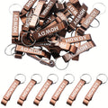 Party Favors Western Metal Bottle-Opener Keychains, 30-Piece Brown Cowboy-Theme Set for Guests