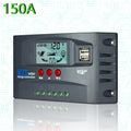 MPPT Solar Charge Controller 12V 24V – 150A/200A Auto-Tracking Solar Panel Regulator with LCD Display, Dual USB Port, Timer & Load Control for Gel Sealed Flooded & Lithium Batteries