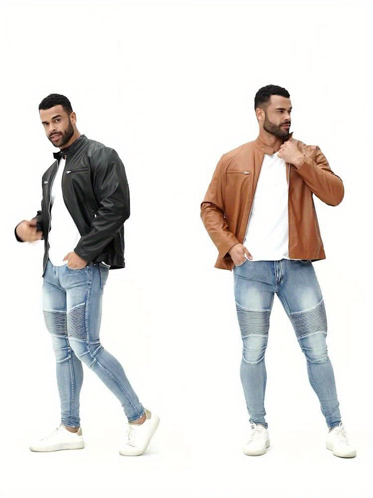 Wallace | Moto-Jacke mit Stehkragen