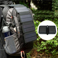 Portable Folding Solar Panel Charger with USB Port, 20% Monocrystalline Silicon Efficiency