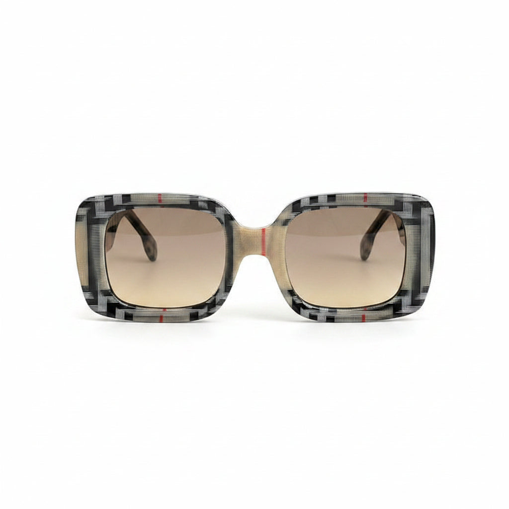 Burberry Vintage Check Oversized Square Sunglasses