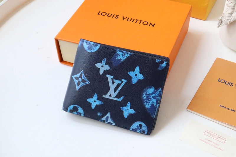 Louis Vuitton Multiple Wallet – Monogram Watercolor Galaxy Blue