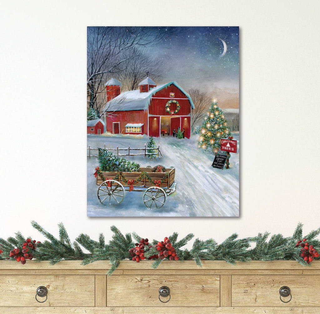 Christmas on the Farm Gallery-Wrapped Canvas Wall Art