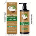 Hair Removal Cream ROZINO 150g Coconut Oil Pump Bottle with Carton for External Body Grooming